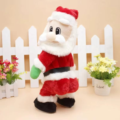 Dancing Santa Claus Musical Electric Twerk Singing Dancing Santa Clause Hip Shake Figure Twisted Hip Toys Xmas New Year Gift