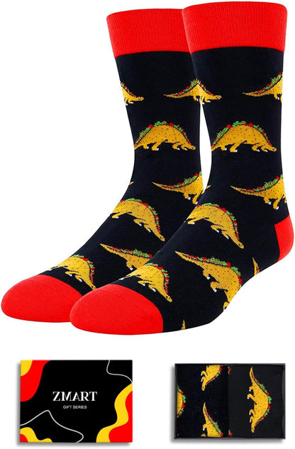 Men'S Pineapple Socks Taco Tacosaurus Socks - Funny Pineapple Taco Gifts, Novelty Silly Socks