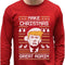 Make Christmas Great Again Sweatshirt Trump Ugly Xmas Sweater Style Long Sleeve Large Red