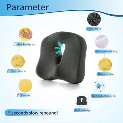 Memory Foam Seat Chair Cushion for Relieves Back Sciatica Pain Tailbone Pain ZD