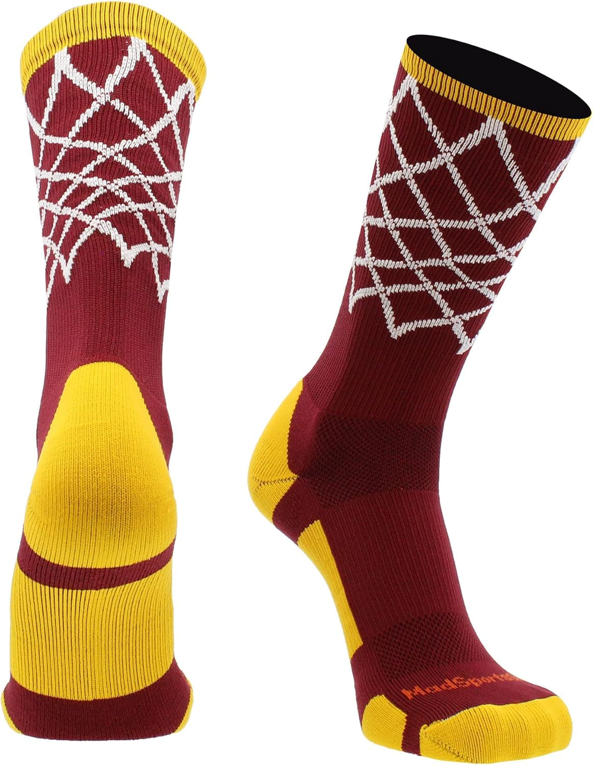 Elite Basketball Socks with Net Crew Length - Made in the USA